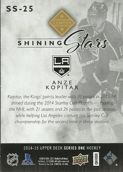 2014-15 Upper Deck - Shining Stars #SS-25 Anze Kopitar Back