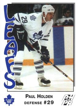 1993-94 St. John's Maple Leafs (AHL) #NNO Paul Holden Front