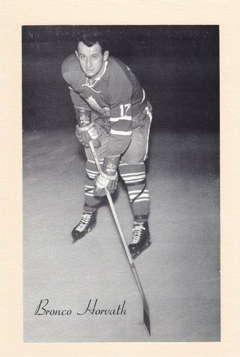 1944-64 Bee Hive Hockey Photos (Group 2) #NNO Bronco Horvath Front