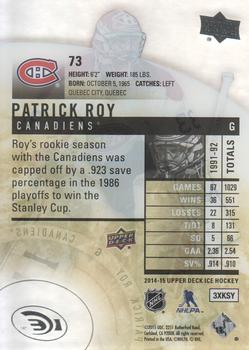 2014-15 Upper Deck Ice #73 Patrick Roy Back