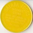 1961-62 Salada Coins #9 Jerry Toppazzini Back