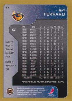 2001-02 Upper Deck Victory - Gold #21 Ray Ferraro Back