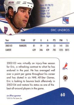 2003-04 In The Game Toronto Star #60 Eric Lindros Back