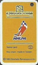 1983-84 Souhaits Renaissance NHL Collection Key Tags #NNO Bruce Crowder / NHLPA Logo Back