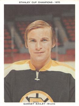 1970-71 Boston Bruins Stanley Cup Champions #NNO Garnet Bailey Front