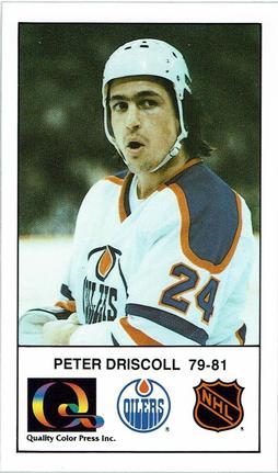 1988-89 Edmonton Oilers Action Magazine Tenth Anniversary Commemerative #7 Peter Driscoll Front
