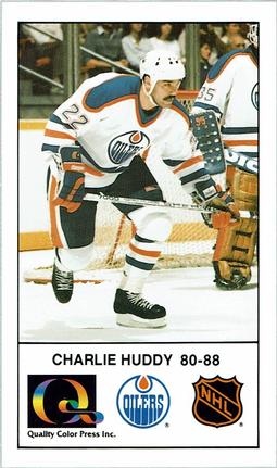1988-89 Edmonton Oilers Action Magazine Tenth Anniversary Commemerative #45 Charlie Huddy Front