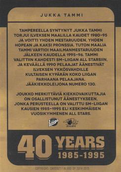 2014-15 Cardset Finland - Liiga 40 #NNO Jukka Tammi Back