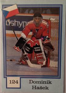 1992 Semic Jaakiekko (Finnish) Stickers #124 Dominik Hasek Front