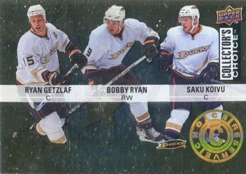 2009-10 Collector's Choice - Prime Reserve #201 Saku Koivu / Bobby Ryan / Ryan Getzlaf Front