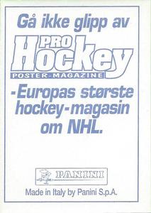 1995 Panini World Hockey Championship Stickers (Finnish/Swedish) #278 Eric Lindros Back