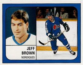 1988-89 Panini Stickers #349 Jeff Brown Front