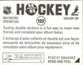1988-89 Panini Stickers #122 Russ Courtnall Back