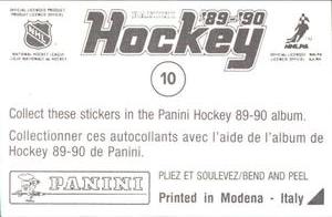 1989-90 Panini Stickers #10 Philadelphia / Pittsburgh Action Back