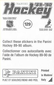 1989-90 Panini Stickers #129 Greg Millen Back