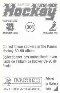 1989-90 Panini Stickers #301 Keith Acton Back