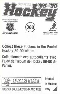 1989-90 Panini Stickers #363 Vancouver Canucks Logo Back