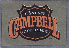 1990-91 Panini Stickers #2 Clarence Campbell Conference Logo Front