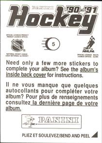 1990-91 Panini Stickers #5 Brian Propp Back