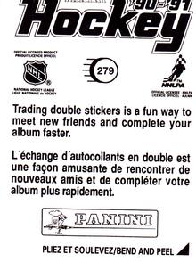 1990-91 Panini Stickers #279 Gary Leeman Back