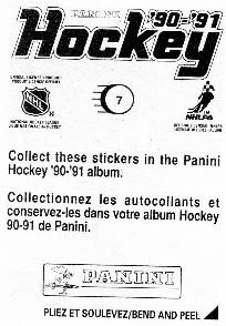 1990-91 Panini Stickers #7 Bob Carpenter Back