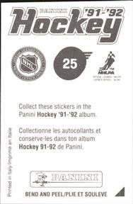1991-92 Panini Stickers #25 Brett Hull Back