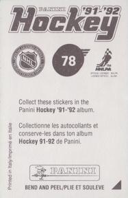 1991-92 Panini Stickers #78 Wayne Gretzky Back