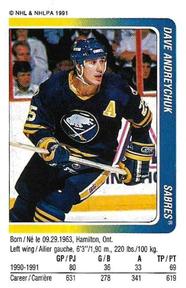 1991-92 Panini Stickers #309 Dave Andreychuk Front