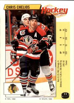 1992-93 Panini Stickers #11 Chris Chelios Front