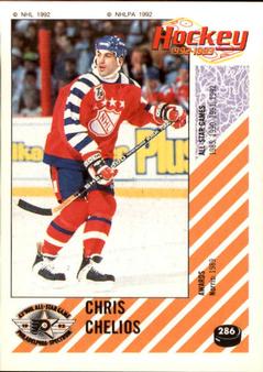 1992-93 Panini Stickers #286 Chris Chelios Front