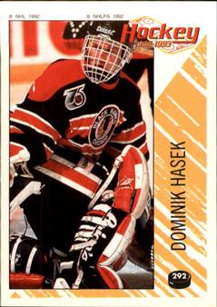 1992-93 Panini Stickers #292 Dominik Hasek Front