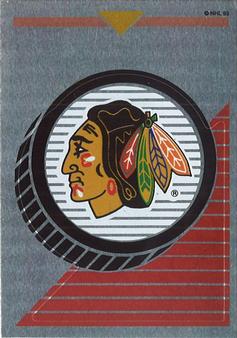 1993-94 Panini Stickers #145 Chicago Blackhawks Logo Front