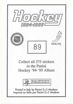 1994-95 Panini Stickers #89 Sergei Zubov Back