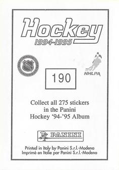1994-95 Panini Stickers #190 Doug Gilmour Back