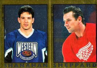 1994-95 Panini Stickers #237 Brendan Shanahan / Ray Sheppard Front