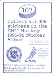 1995-96 Panini Stickers #107 Steve Larmer Back