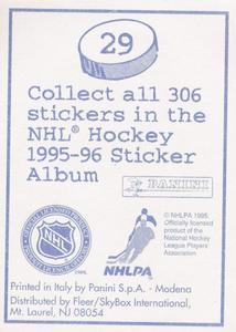 1995-96 Panini Stickers #29 Andrei Nikolishin Back