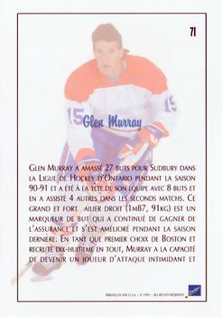 1991 Ultimate Draft - French #71 Glen Murray Back