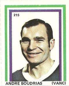 1971-72 Eddie Sargent NHL Players Stickers #215 Andre Boudrias Front