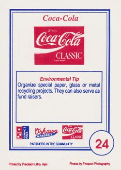 1991-92 Domino's/Coca-Cola Oshawa Generals (OHL) #24 Coca-Cola Back