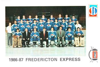 1986-87 Fredericton Express (AHL) Police #NNO Fredericton Express Team Photo Front