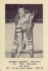 1951-52 Bedard & Donaldson (Laval Dairy) QSHL #21 Jacques Gagnon Front