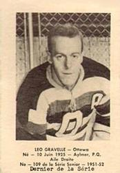 1951-52 Bedard & Donaldson (Laval Dairy) QSHL #109 Leo Gravelle Front