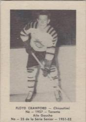 1951-52 Bedard & Donaldson (Laval Dairy) QSHL #25 Floyd Crawford Front