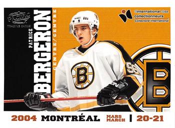2004-05 Pacific - 2004 Pacific Montreal International #1 Patrice Bergeron Front