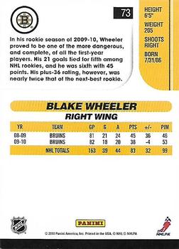 2010-11 Score #73 Blake Wheeler  Back