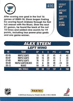 2010-11 Score #416 Alexander Steen Back