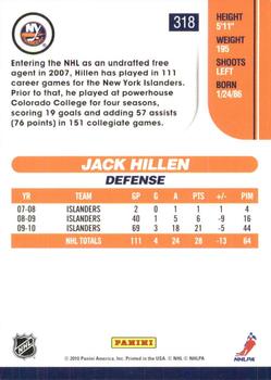 2010-11 Score - Glossy #318 Jack Hillen  Back
