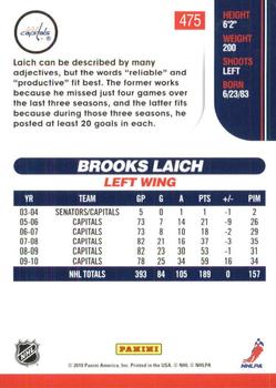 2010-11 Score - Glossy #475 Brooks Laich  Back