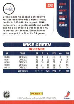 2010-11 Score - Glossy #480 Mike Green  Back